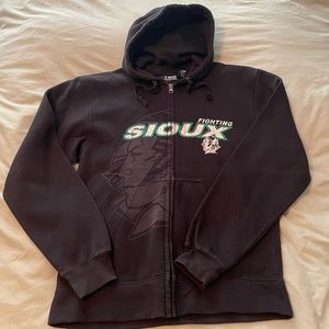 Full zip Fighting Sioux hoodie